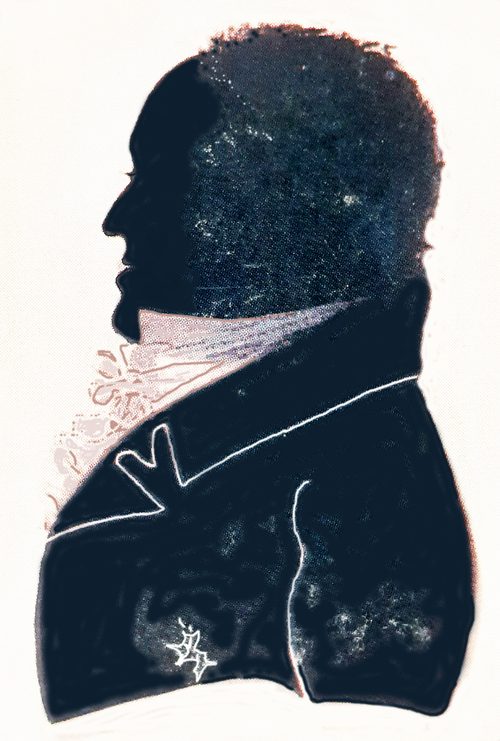 Silhouette portrait of Benjamin Banks
