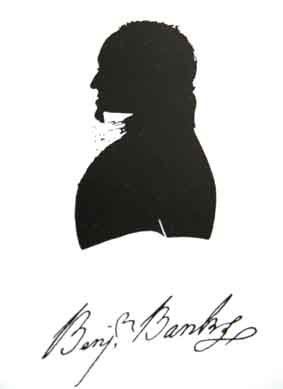 Silhouette portrait of Benjamin Banks